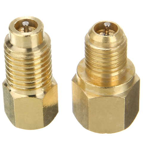 3pcs R134 to R12 And R12 to R134a Brass Heavy Duty Tank Vacuum Pump Adapter Set 1/2 Inch 1/4 Inch ACME ► Photo 1/6