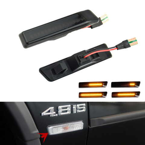 Car Front Wing Smoke Lens Dynamic LED Side Marker Repeater Indicator Light 63132492179 63137164491 For BMW X5 E53 E36 ► Photo 1/6