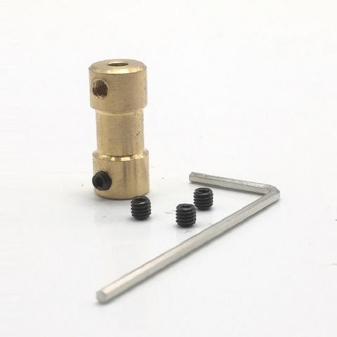 1pc 2mm/2.3mm/3mm/3.17mm/4mm/5mm/6mm Brass Flexible Motor Shaft Coupling Coupler Motor Transmission Connector ► Photo 1/1