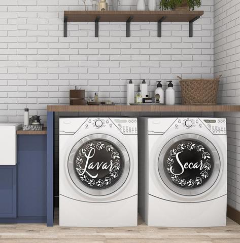 2PCS Laundry room decor Wash, Dry in Spanish Lavar Secar vinyl decal set, washing machines dryers. laundry room decor ► Photo 1/3