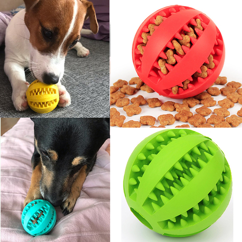 Pet Dog Toys Stretch Rubber Leaking Ball Pet Cat Dog Interactive Toy Pet Cat Dog Chew Toys Tooth Cleaning Balls puppy toys ► Photo 1/6