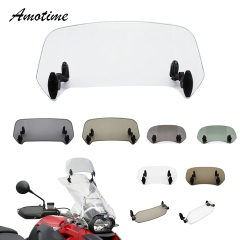 Motorcycle Risen Adjustable Wind Screen Windshield Spoiler Air Deflector for Honda BMW KAWASAKI YAMAHA HONDA SUZUKI DUCATI ► Photo 1/6