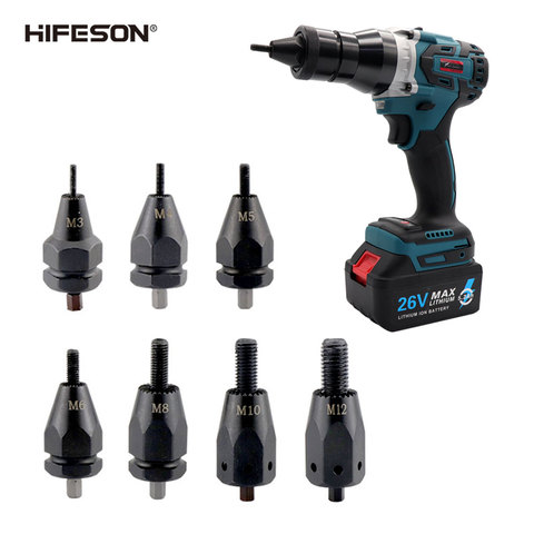 HIFESON M3-M4-M5-M6-M8-M12 Electric Riveting Gun Head Rivet Nut Gun Adapter Head Ram Gun Accessories ► Photo 1/6