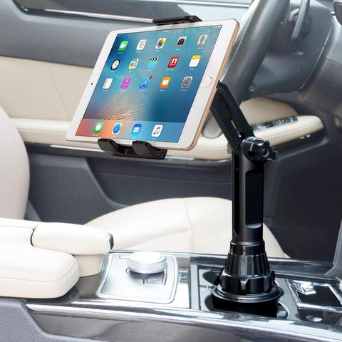 Universal 360 car Cup Holder Tablet Automobile Mount Cradle for Apple IPad Pro 12.9 Air 2022 Mini 4 for Samsung tab S7 plus 12.4 ► Photo 1/6