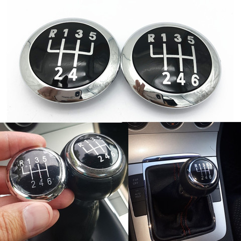 Gear Shift Knob Cap Emblem Badge Top Trim Cap Cover Case For Volkswagen VW Passat B6 2005-2011 Car Styling Accessories ► Photo 1/6