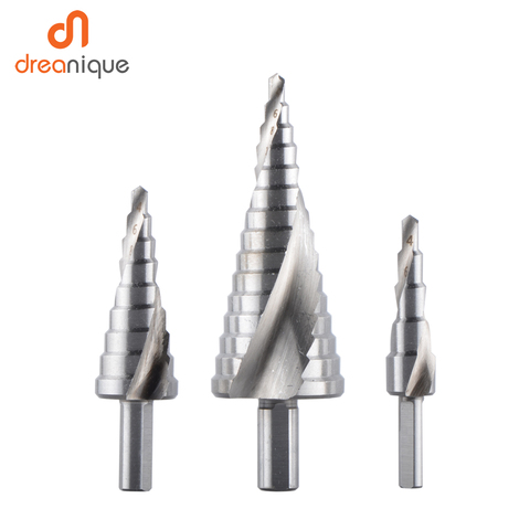 Dreanique Step Drill Bit and Dill Bit Set  4-12 4-20 4-32 HSS 4241 Drilling Power Tools for Metal Wood Hole Cutter Cone Drill ► Photo 1/6