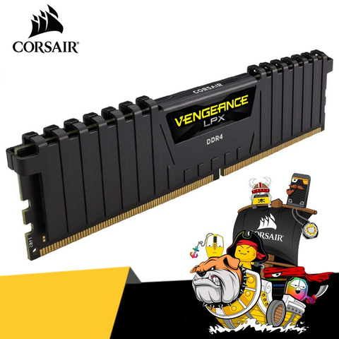 CORSAIR Vengeance RAM Memory LPX 4GB 8GB 16GB 32GB DDR4 PC4 2400Mhz 2666Mhz 3000Mhz 3200Mhz Module PC Desktop RAM Memory DIMM ► Photo 1/6