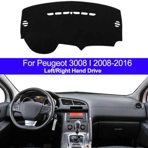 Car Dashboard Cover Dashmat Carpet Dash MatCape For Peugeot 3008 I 2008 2009 2010 2011 2012 2013 2014 2015 2016 ► Photo 1/6