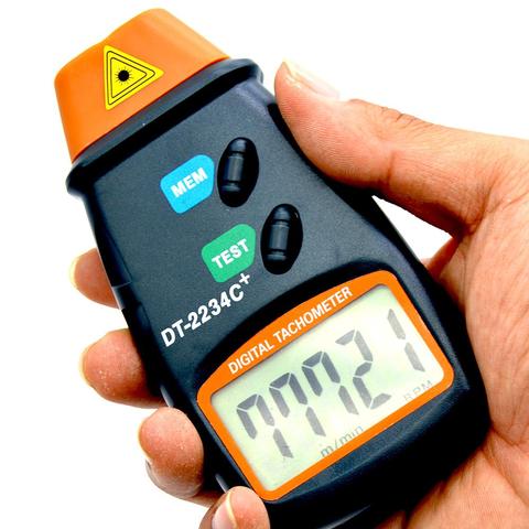 DT2234 C+ Digital Tachometer RPM Meter Non-Contact 2.5RPM-99999RPM LCD Display Speed Meter Tester ► Photo 1/6