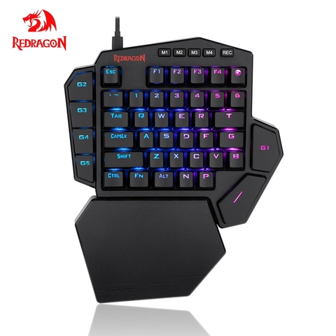 Redragon DITI K585 RGB 42 Key One-handed Mechanical Gaming Keyboard Blue Switch 7 programmable macro keys For FPS LOL/PUBG Games ► Photo 1/6