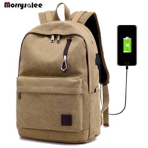 Men Canvas Backpack Male Laptop College Student School Bags for Teenager Backpack 2022  Large capacity Men's Bags ► Photo 1/6