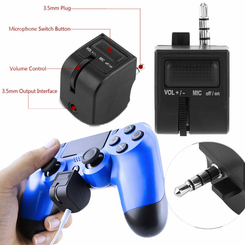 3.5mm Jack For PS4 Game Controller Headset Adapter With Mic Volume For PlayStation 4 - Price history & Review | AliExpress Seller CEBUY Store | Alitools.io