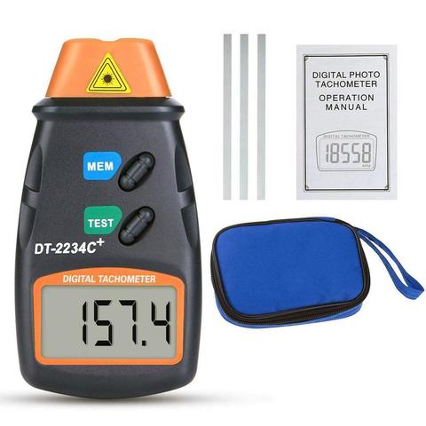 High Quality Non Contact Tach Tool Handheld Digital Laser Photo Tachometer Tester RPM Motors Speed Gauge ► Photo 1/6