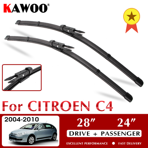 KAWOO Car Wiper Blade For Citroen C4 2004 2005 2006 2007 2008 2009 2010 Auto Front Window Windshield Windscreen Wiper Blades ► Photo 1/6