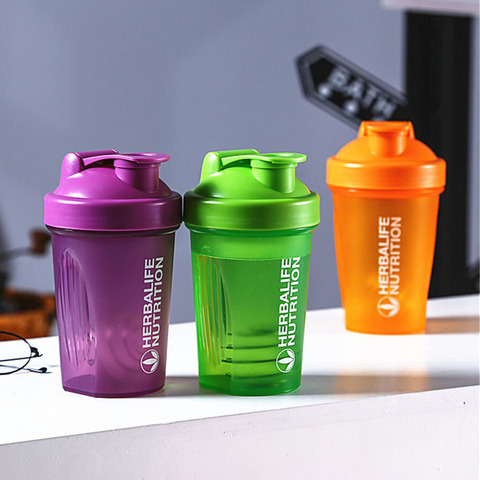 Sport Shaker Bottle 400ML Whey Protein Powder Mixing Bottle Sport Fitness Gym Shaker Outdoor Portable Plastic Drink Bottle ► Photo 1/6