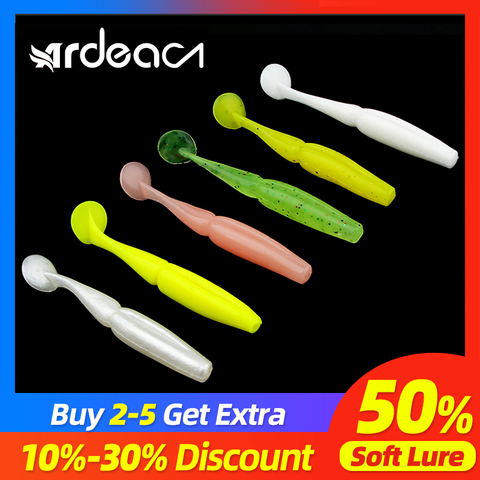 Ardea soft bait Wobblers fishing lure Silicone Worm Grubs Double Color Shiner Bass Shad T-Tail Aritificial Tackle Carp Fake ► Photo 1/6