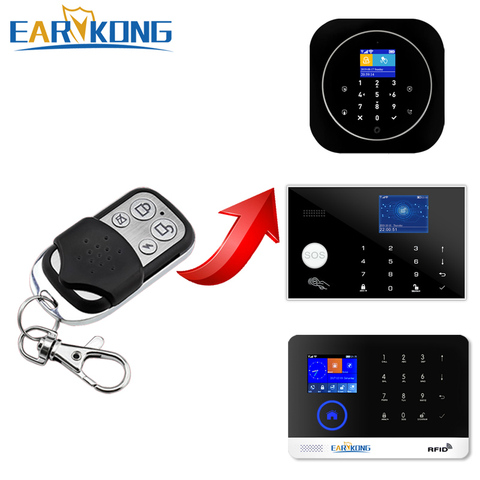 433MHz Wireless Metal Remote Controller Only For PG-103 / W2B etc... Wifi GSM Alarm System Key Chain ► Photo 1/4