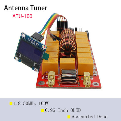 ATU-100 Automatic Antenna Tuner 1.8-50MHz 100W w/ 0.96-Inch OLED Display Finished Board Assembled/Disassembled For Choice ► Photo 1/6