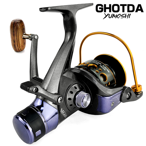 Double Brake Fishing Reel Strong Spinning Reel Carp Carretilha De Pesca Molinete Olta Makaralar Reels Trolling Accesorios Mar ► Photo 1/6