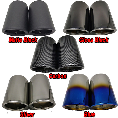 For Audi A4 B8 A3 8V 8P A1 Q5 A5 Volkswagen VW Passat B7 CC  Tiguan Car Exhaust Pipe Muffler Tip Cover Car-Styling Accessories ► Photo 1/6