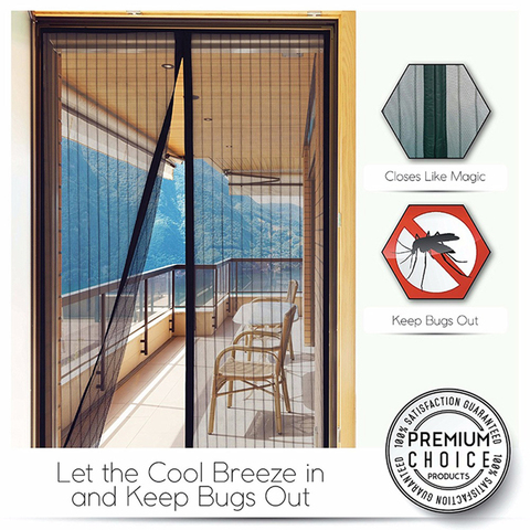 Tool-free Magnetic Mosquito Net Summer Anti Bug Fly Door Curtains Mesh Automatic Closing Door Screen Kitchen Sticker Curtain ► Photo 1/6