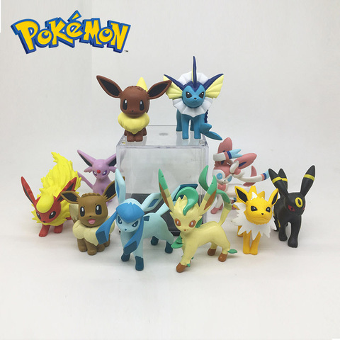 Pokemon Eevee Family Figure Toys Model Collection Eevee Action