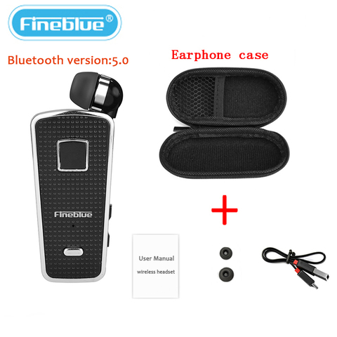 2022 Fineblue F970 Pro Mini Portable in-ear 10 hours Bluetooth 5.0 neck clip telescopic type business Sport Earphone Vibration ► Photo 1/6