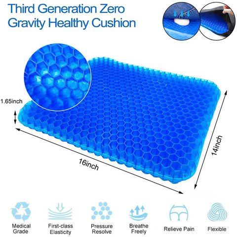 Silicone Honeycomb Flex 3D ice pad seat Sitter Gel cushion non-slip soft comfortable Home office chair massage cushion carpet ► Photo 1/6