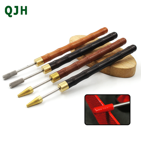 DIY Leather Craft Edge Oil Treatment Tool Tip Roller Pen Wallet Edge Leather Oil Painting Accessories Tool Sandalwood handle ► Photo 1/6