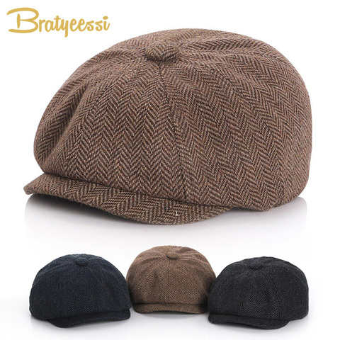 New Baby Hat for Boys Vintage Newsboy Kids Cap Baby Boys Hat Autumn Winter Baby Cap for Boy Children Hats 52/54 ► Photo 1/6