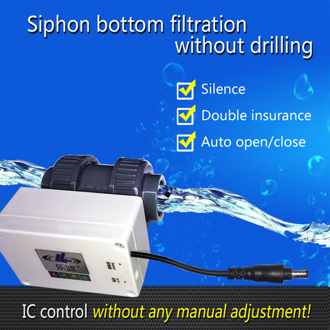 Lelv  electric siphon bottom filter  no need hole for fresh marine tropical fish tank None adjustment required factory outlet ► Photo 1/6