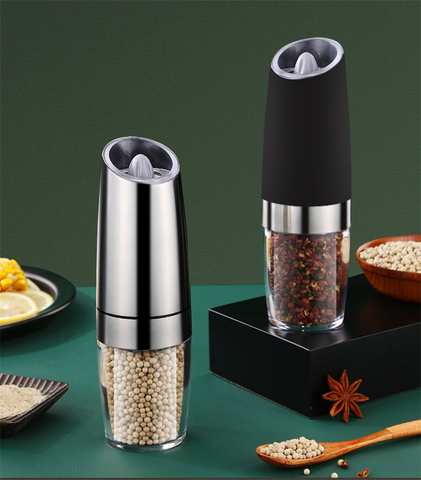 Electric Automatic Pepper Grinder Salt And Pepper Millers LED Light Spice Grain Mills Porcelain Grinding Core Mill Kitchen Tools ► Photo 1/6