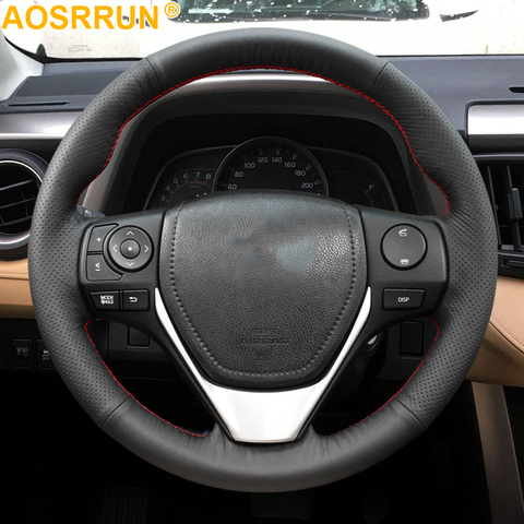 Artificial Leather Car Steering Wheel Cover For Toyota Rav4 2013 2014 2015 Accessories ► Photo 1/2