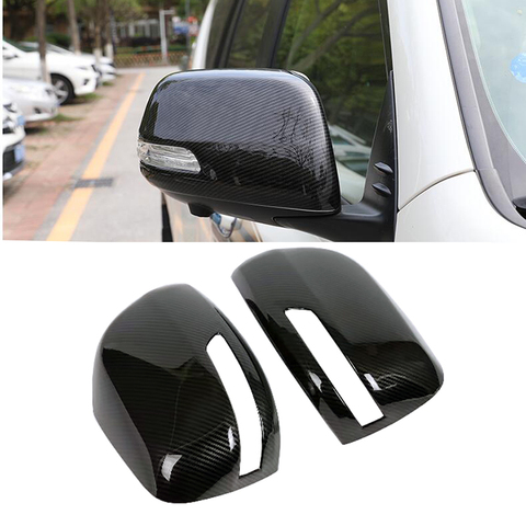 Carbon Fiber Look Door Mirror Overlay CoverAccessories For Toyota Land Cruiser 150 Prado LC150 FJ150 2010-2022 Chrome Styling ► Photo 1/6