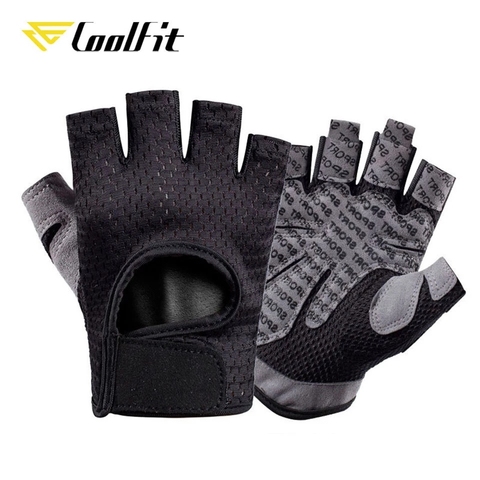CoolFit Professional Gym Fitness Gloves Power Weight Lifting Women Men Crossfit Workout Bodybuilding Half Finger Hand Protector ► Photo 1/6
