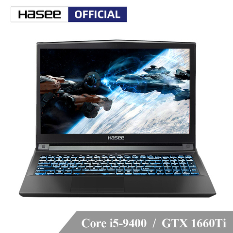 Hasee ZX7-CT5DA Laptop for Gaming(Intel Core I5-9400+GTX 1660Ti/8GB RAM/512G SSD/15.6''IPS/RGB backlit Keyboard)Hasee Notebook ► Photo 1/5