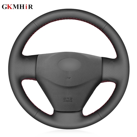 Black PU Artificial Leather Car Steering Wheel Cover for Hyundai Getz (Facelift) 2005-2011 Accent 2006-2011 Kia Rio Rio5 ► Photo 1/6