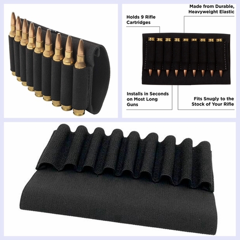 Allen Rifle Buttstock Shell Cartridge Holder fits most hunting rifles .270, 30.06, 6.5 creedmoor, 7mm ► Photo 1/6