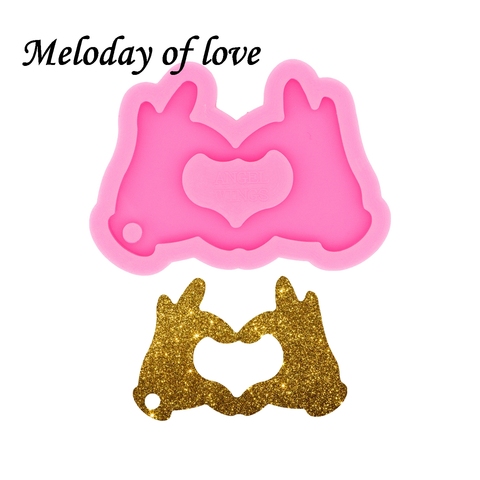 Shiny Hand Sign Language I Love You and Ok Keychains Mold DIY Epoxy Resin Moulds Silicone DY0118 ► Photo 1/6