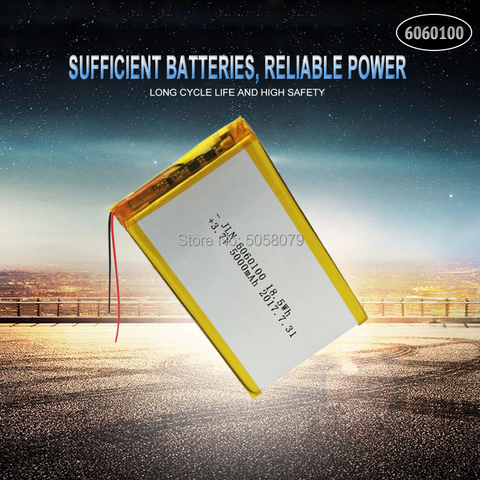 1pcs Li Po Li-ion Batteries Lithium Polymer Battery 3 7 V Lipo Li Ion Rechargeable Lithium-ion 6060100 5000mAh Bateria Replace ► Photo 1/5