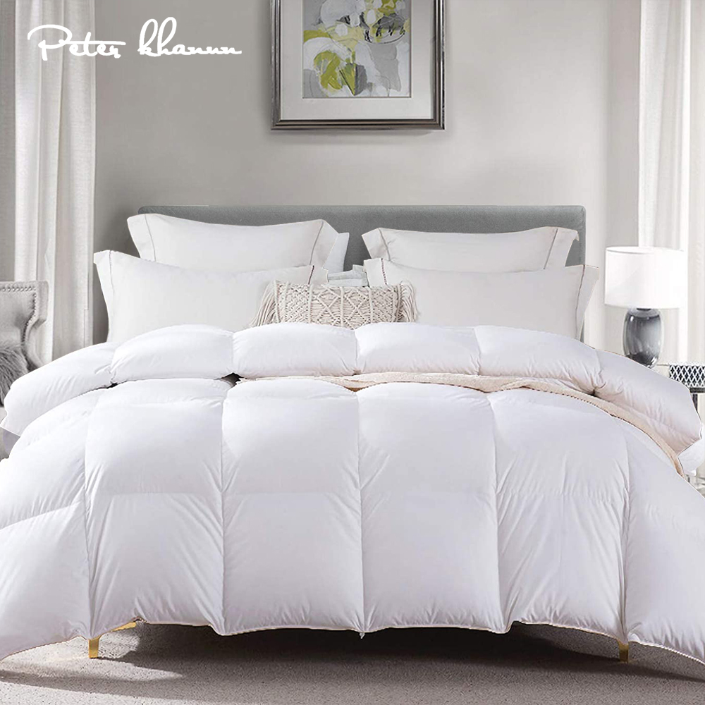 Buy Online Peter Khanun White Goose Down Spring Autumn Quilt Comforter Duvet Blanket 100 Cotton Shell Twin Full Queen King Top Quality 0 Alitools