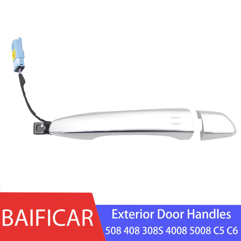 Baificar Brand New Genuine Exterior Door Handles Outside Handle With Sensor For Peugeot 508 408 308S 4008 5008 Citroen C5 C6 ► Photo 1/6