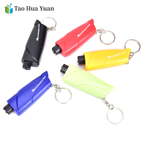 Hot Safety Hammer Car Hanging Accessories Ornaments Decoration Key Chain Knife Life Saving Seat Belt Cutter Break Window Glass A ► Photo 1/6