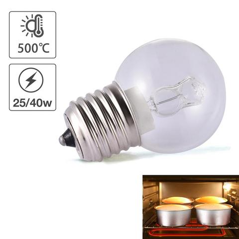 High Temperature 500 Degree 25W/40W Warm Yellow Light Halogen Bulb E27 Screw Halogen Bulb Electric Oven Steamer Supporting Lamp ► Photo 1/6
