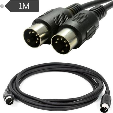 LBSC 3.28Ft  MIDI 5 Pin DIN Plug to 5 Pin DIN Audio Extension Male Cable Leads ► Photo 1/3