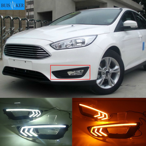 2PCS For Ford Focus 3 mk3 2015 2016 2017 2022 Turn signal and dimming style Relay 12V LED Car DRL daytime running light Fog lamp ► Photo 1/5