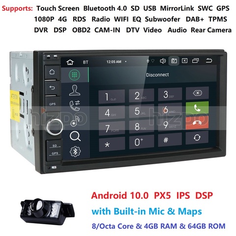 7Universal Octa Core 2Din Car Android 10.0 Radio Multimedia