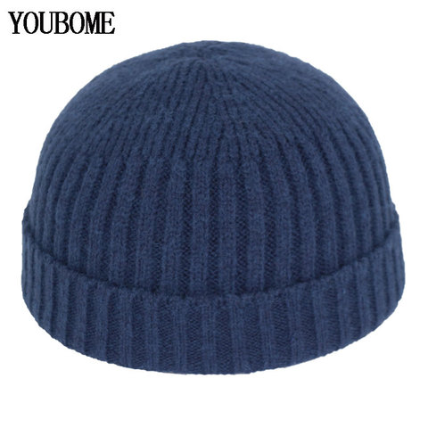 Skullies Beanies Men Winter Hats For Women Docker Cap Gorras Bonnet Miki Skull Male Wool Knitted Hat Women Winter Cap Beanie Hat ► Photo 1/6