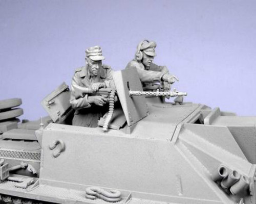 1:35 Scale Die-cast Resin World War II German Tank Soldiers 2 Character Scenes Need To Be Assembled And Colored By Themselves ► Photo 1/1