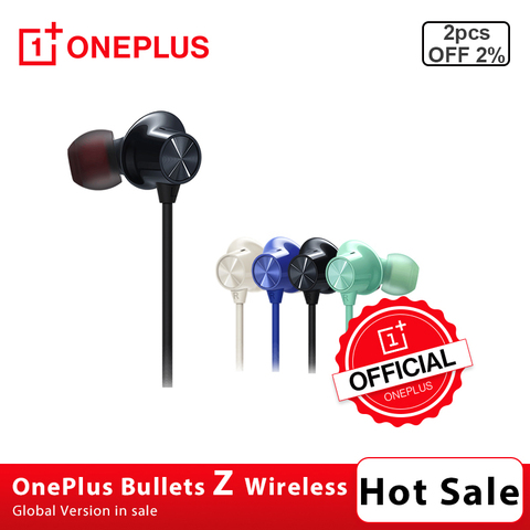 Original OnePlus Bullets Wireless Z Earphones Magnetic Control Quick Switch Pair Warp Fast Charge VS Bullets Wireless 2 ► Photo 1/6